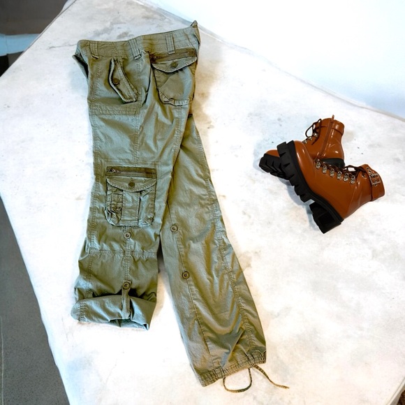 Boston Proper Cargo Pants Green-2 - Picture 2 of 10